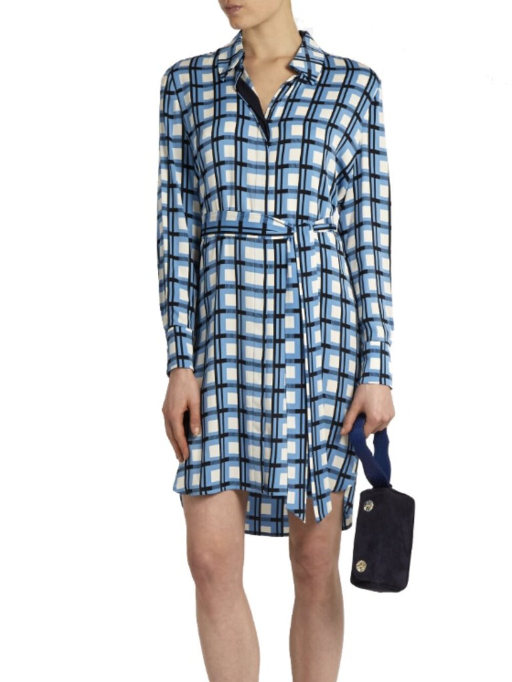 Diane von Furstenberg Long-Sleeve Shirtdress Size 6